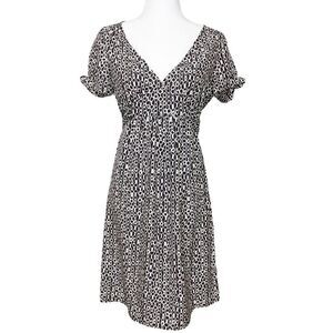 J.Crew Silk V-Neck Dress Print Size 2